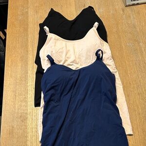 Padded nursing tank tops (set of 3) S